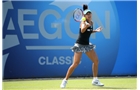 BIRMINGHAM, ENGLAND - JUNE 13:  Shuai Zhang of China in action against Sloane Stephens of the USA during Day Five of the Aegon Classic at Edgbaston Priory Club on June 13, 2014 in Birmingham, England.  (Photo by Jordan Mansfield/Getty Images for Aegon)